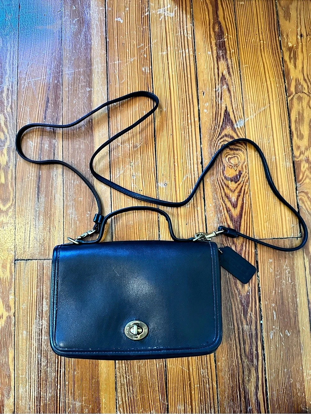 Vintage Coach Casino 9924 Black Leather Crossbody Bag USA 1995 - Picture 2 of 12